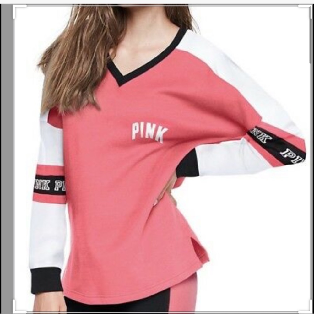 VS Pink Logo Varsity Crew